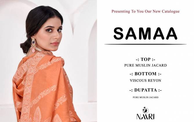 Samaa By Naari Pure Muslin Jacquard Design Salwar Kameez Wholesale Market In Surat